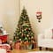 Costway 6ft. Pre-Lit Hinged Artificial Christmas Tree, Warm White LED Lights